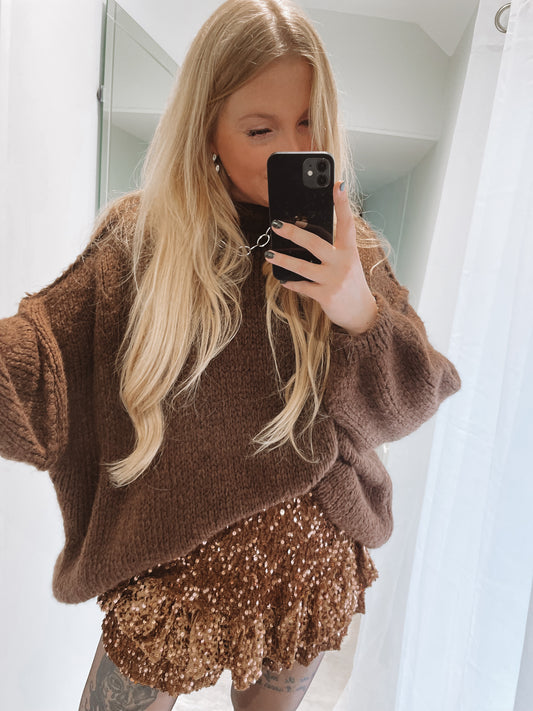 Pull fluffy oversize - Chocolat