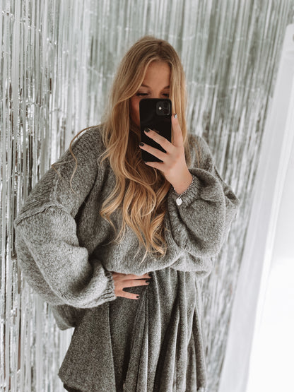 Pull fluffy oversize - Gris