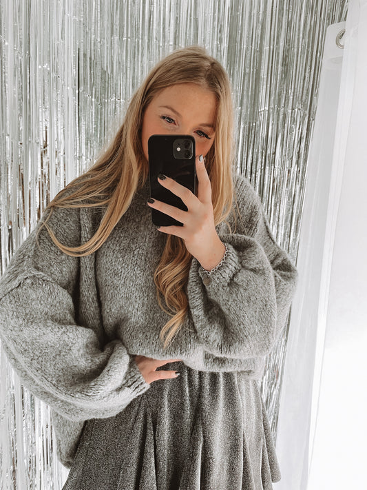 Pull fluffy oversize - Gris